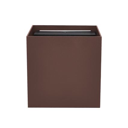 Brilagi - LED външно стенно осветително тяло CUBE LED/6W/230V кафяво IP54