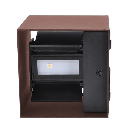 Brilagi - LED външно стенно осветително тяло CUBE LED/6W/230V кафяво IP54