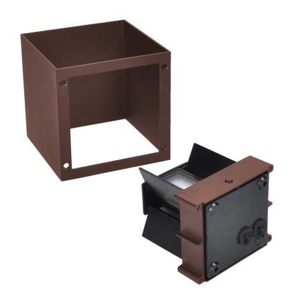Brilagi - LED външно стенно осветително тяло CUBE LED/6W/230V кафяво IP54