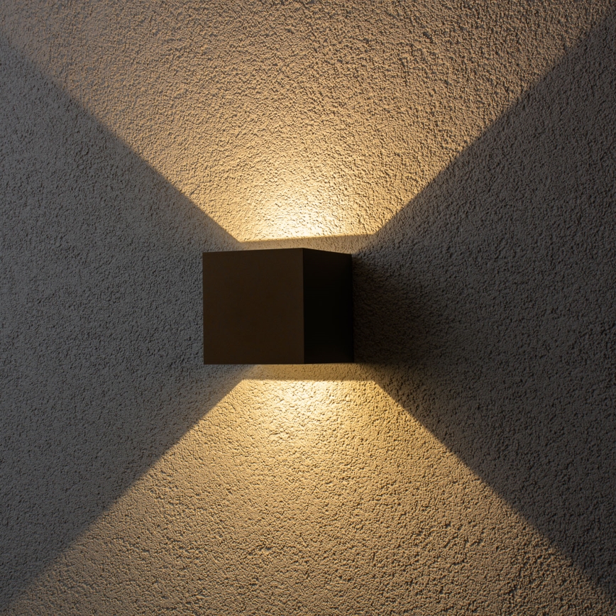BRILAGI - LED външно стенно осветително тяло CUBE LED/6W/230V кафяво IP54