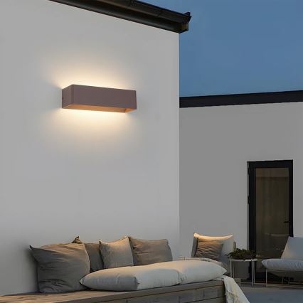 Brilagi - LED външно стенно осветително тяло DONNANI LED/12W/230V 30 cm кафяво IP44