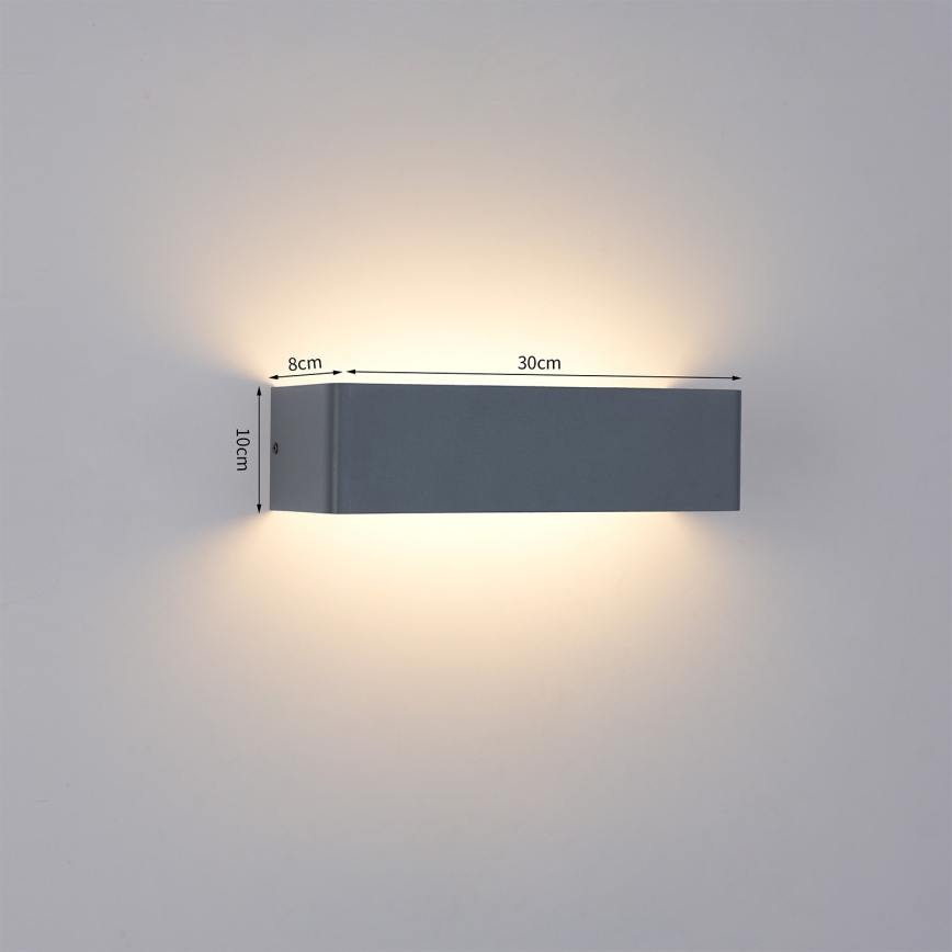Brilagi - LED външно стенно осветително тяло DONNANI LED/12W/230V, 30 см, антрацит, IP44