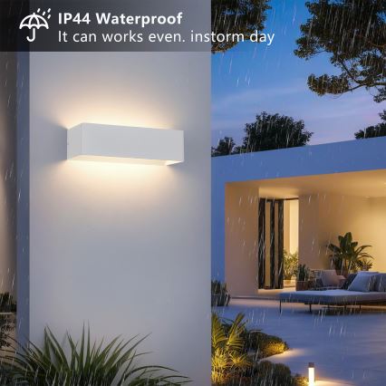 Brilagi - LED външно стенно осветително тяло DONNANI LED/12W/230V 30 см бяло IP44