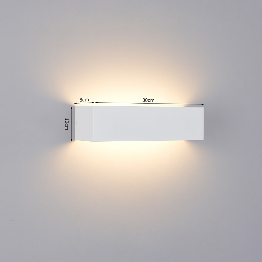 Brilagi - LED външно стенно осветително тяло DONNANI LED/12W/230V 30 см бяло IP44