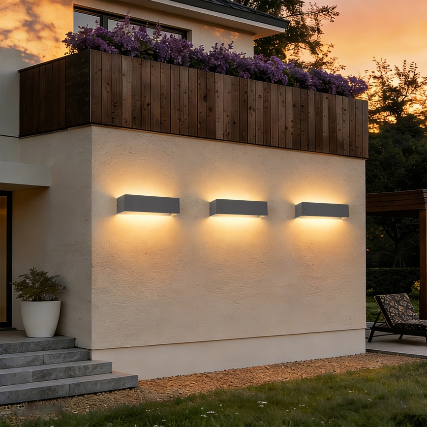Brilagi - LED външно стенно осветително тяло DONNANI LED/12W/230V антрацит IP44