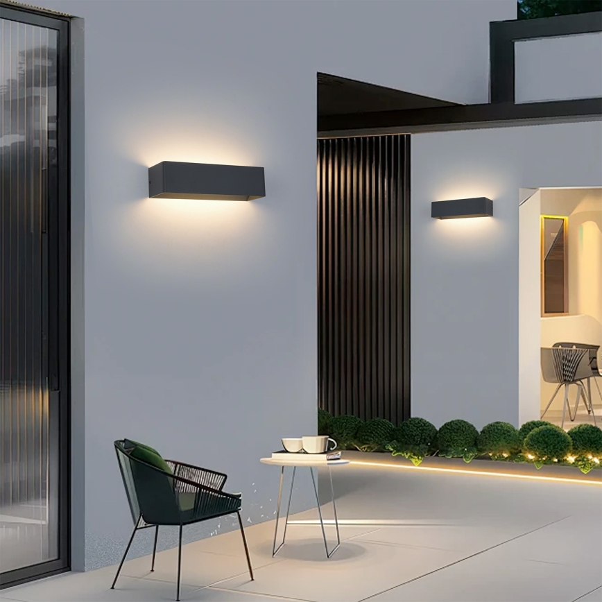 Brilagi - LED външно стенно осветително тяло DONNANI LED/12W/230V антрацит IP44
