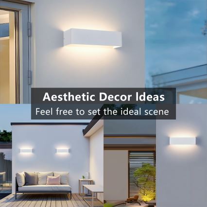Brilagi - LED външно стенно осветително тяло DONNANI LED/12W/230V бяло IP44