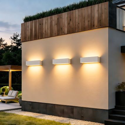 Brilagi - LED външно стенно осветително тяло DONNANI LED/12W/230V бяло IP44