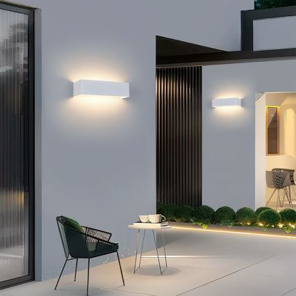Brilagi - LED външно стенно осветително тяло DONNANI LED/12W/230V бяло IP44