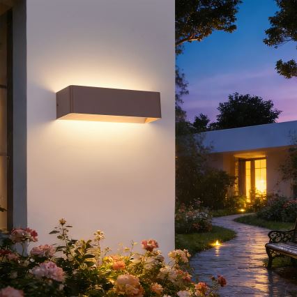 Brilagi - LED Външно стенно осветително тяло DONNANI LED/12W/230V кафяво IP44