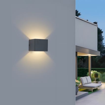 Brilagi - LED външно стенно осветително тяло DONNANI LED/5W/230V 10 cm антрацит IP44