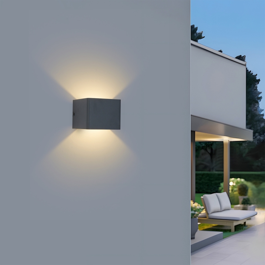 Brilagi - LED външно стенно осветително тяло DONNANI LED/5W/230V 10 cm антрацит IP44
