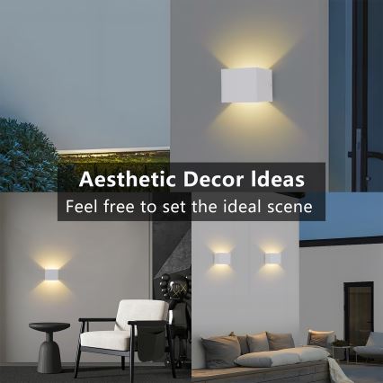 Brilagi - LED външно стенно осветително тяло DONNANI LED/5W/230V 10 cm бяло IP44