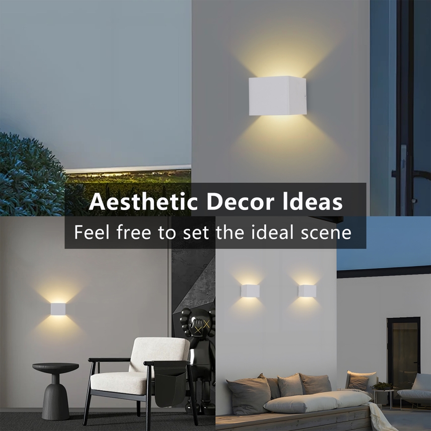 Brilagi - LED външно стенно осветително тяло DONNANI LED/5W/230V 10 cm бяло IP44