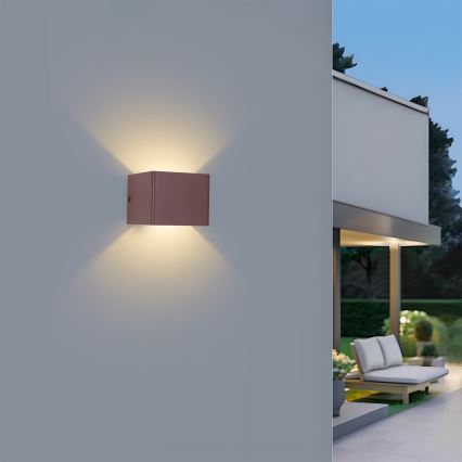 Brilagi - LED външно стенно осветително тяло DONNANI LED/5W/230V 10 см кафяво IP44