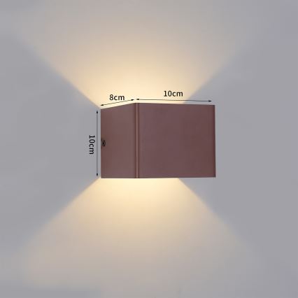 Brilagi - LED външно стенно осветително тяло DONNANI LED/5W/230V 10 см кафяво IP44