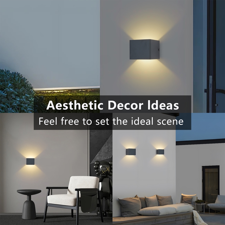 Brilagi - LED външно стенно осветително тяло DONNANI LED/5W/230V антрацит IP44