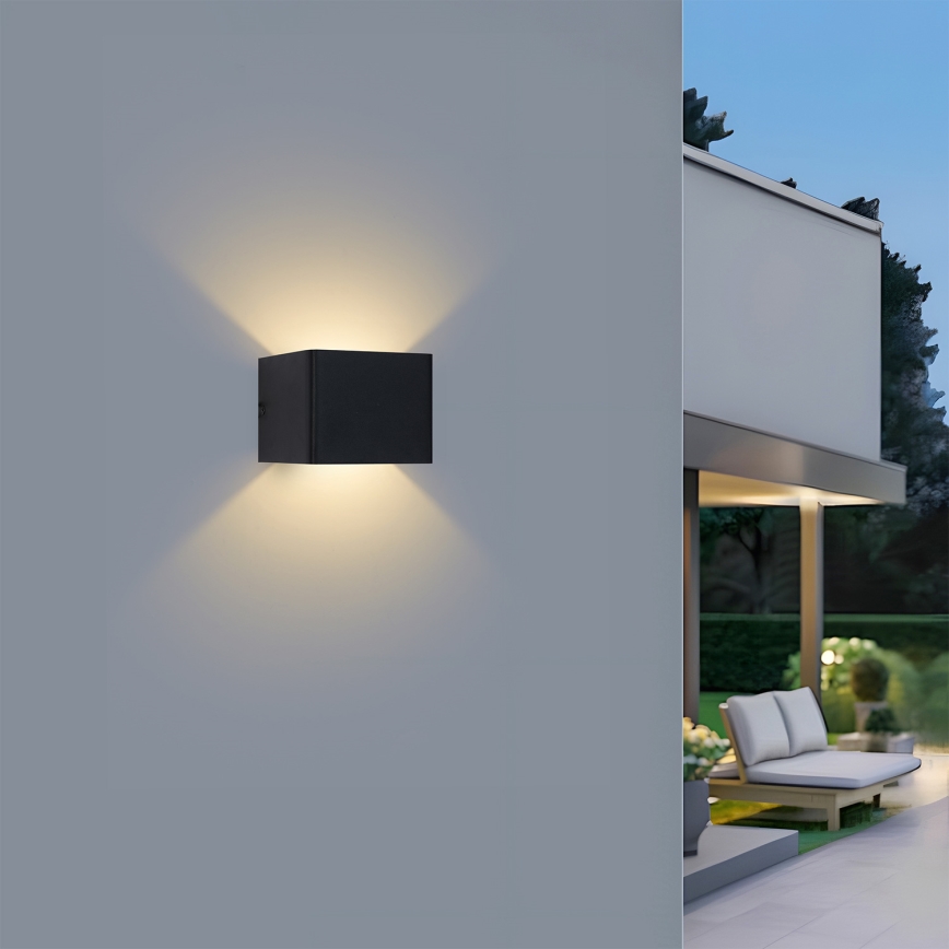 Brilagi - LED външно стенно осветително тяло DONNANI LED/5W/230V черно IP44