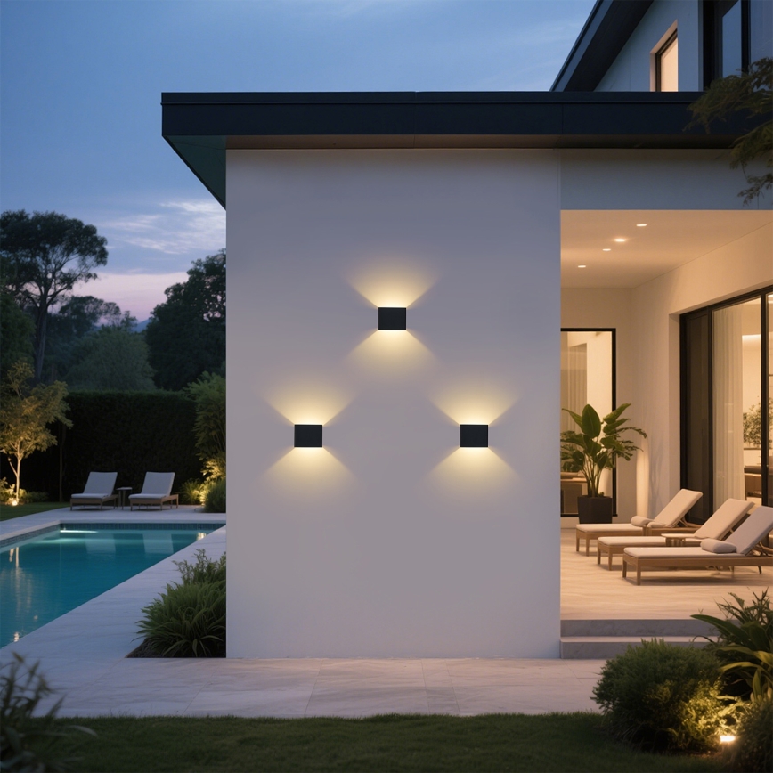 Brilagi - LED външно стенно осветително тяло DONNANI LED/5W/230V черно IP44