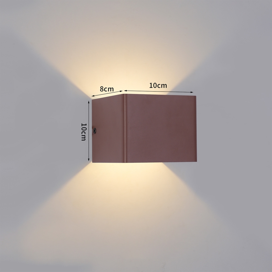Brilagi - LED външно стенно осветително тяло DONNANI LED/5W/230V кафяво IP44
