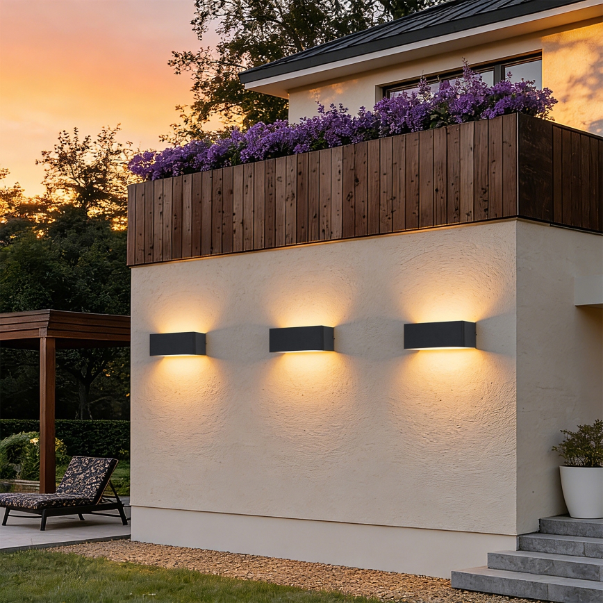 Brilagi - LED външно стенно осветително тяло DONNANI LED/7W/230V 20 cm черно IP44