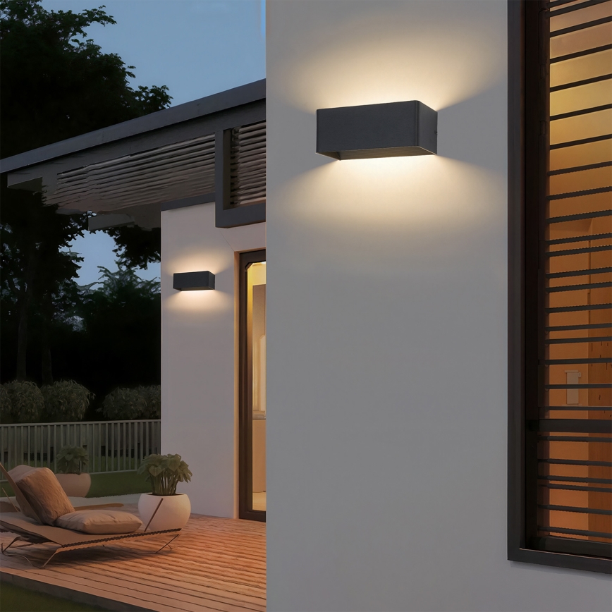 Brilagi - LED външно стенно осветително тяло DONNANI LED/7W/230V 20 cm черно IP44