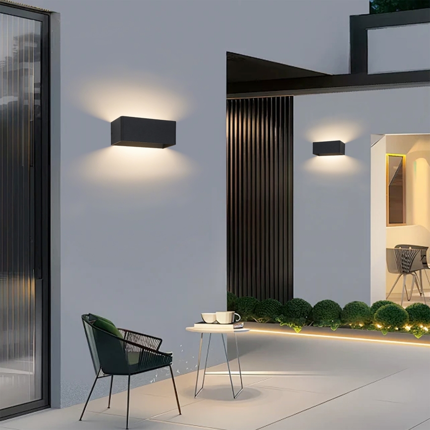 Brilagi - LED външно стенно осветително тяло DONNANI LED/7W/230V 20 cm черно IP44