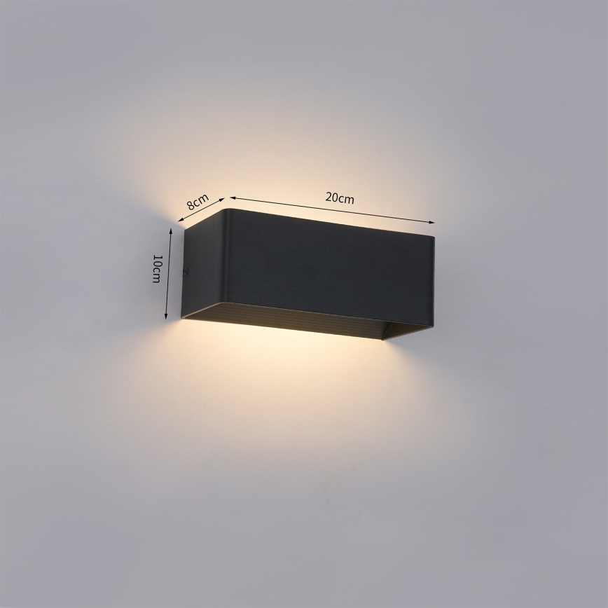 Brilagi - LED външно стенно осветително тяло DONNANI LED/7W/230V 20 cm черно IP44