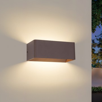 Brilagi - LED външно стенно осветително тяло DONNANI LED/7W/230V 20 cm кафяво IP44