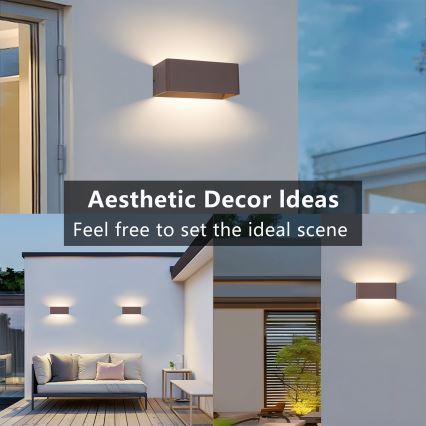 Brilagi - LED външно стенно осветително тяло DONNANI LED/7W/230V 20 cm кафяво IP44