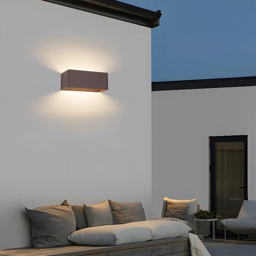 Brilagi - LED външно стенно осветително тяло DONNANI LED/7W/230V 20 cm кафяво IP44