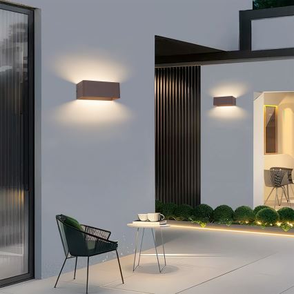Brilagi - LED външно стенно осветително тяло DONNANI LED/7W/230V 20 cm кафяво IP44