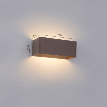 Brilagi - LED външно стенно осветително тяло DONNANI LED/7W/230V 20 cm кафяво IP44