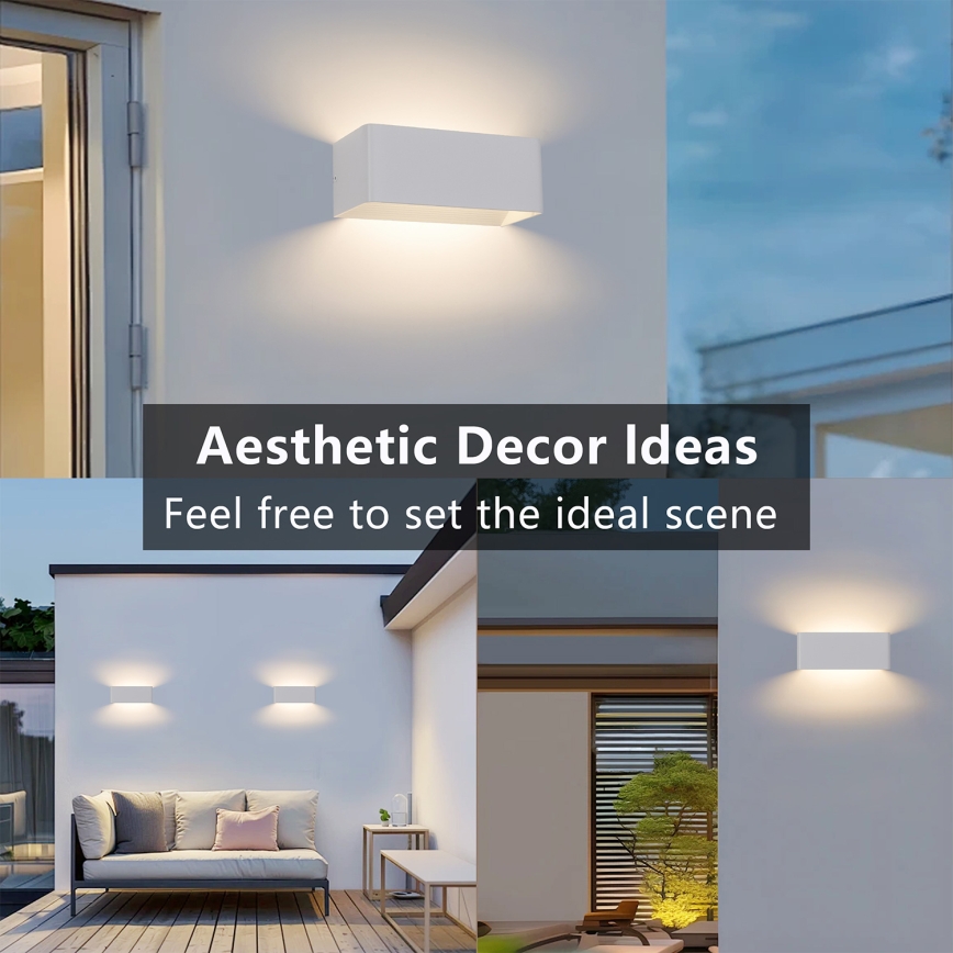 Brilagi - LED външно стенно осветително тяло DONNANI LED/7W/230V 20 см бяло IP44