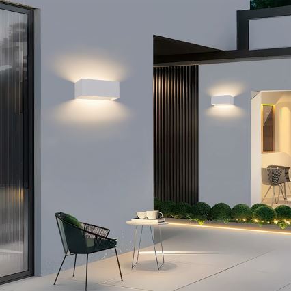 Brilagi - LED външно стенно осветително тяло DONNANI LED/7W/230V 20 см бяло IP44