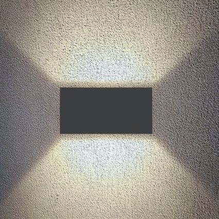 Brilagi - LED външно стенно осветително тяло DOUBLE CUBE LED/12W/230V антрацит IP65