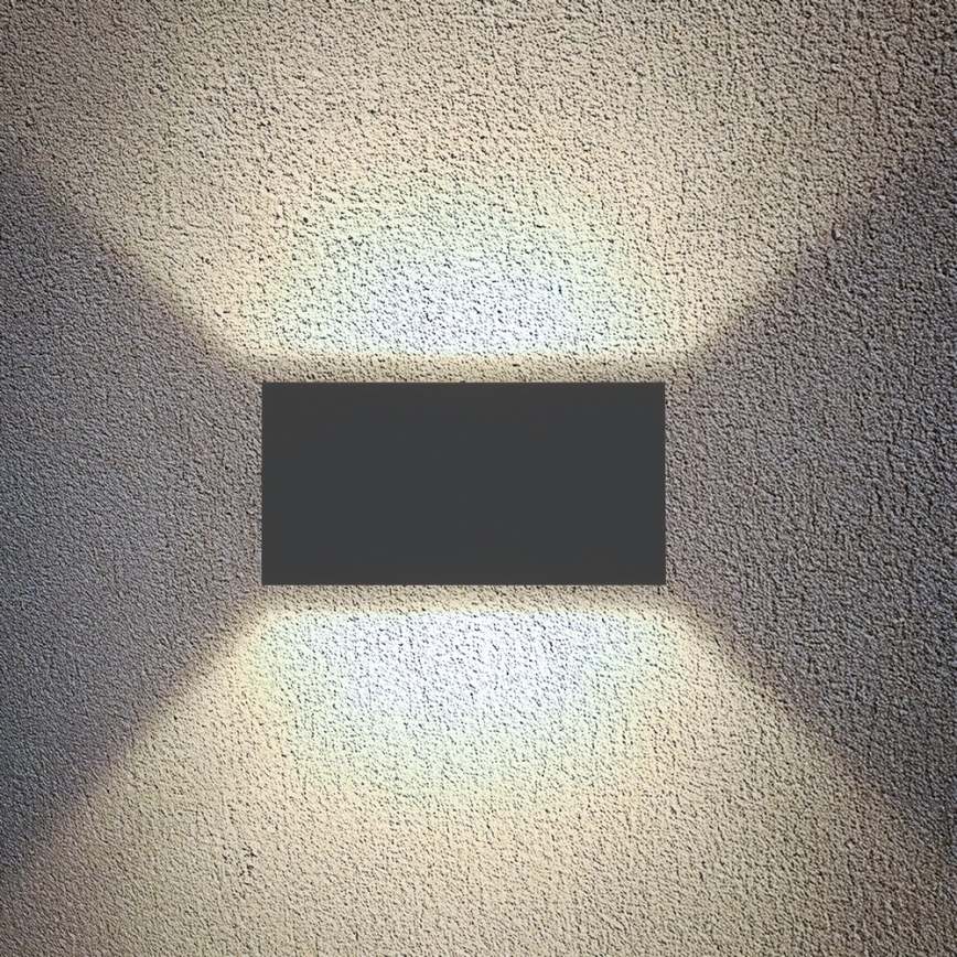 Brilagi - LED външно стенно осветително тяло DOUBLE CUBE LED/12W/230V антрацит IP65