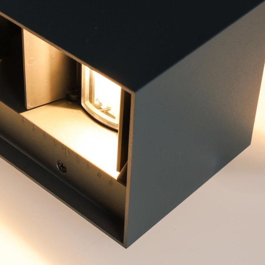 Brilagi - LED външно стенно осветително тяло DOUBLE CUBE LED/12W/230V антрацит IP65