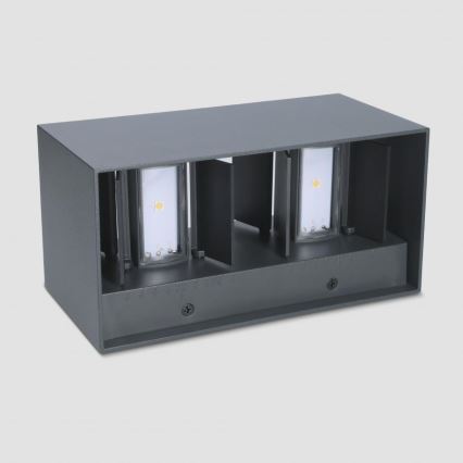 Brilagi - LED външно стенно осветително тяло DOUBLE CUBE LED/12W/230V антрацит IP65