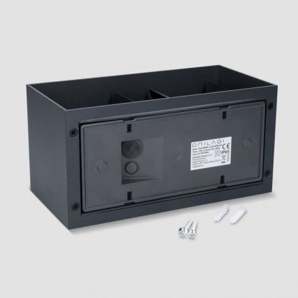 Brilagi - LED външно стенно осветително тяло DOUBLE CUBE LED/12W/230V антрацит IP65