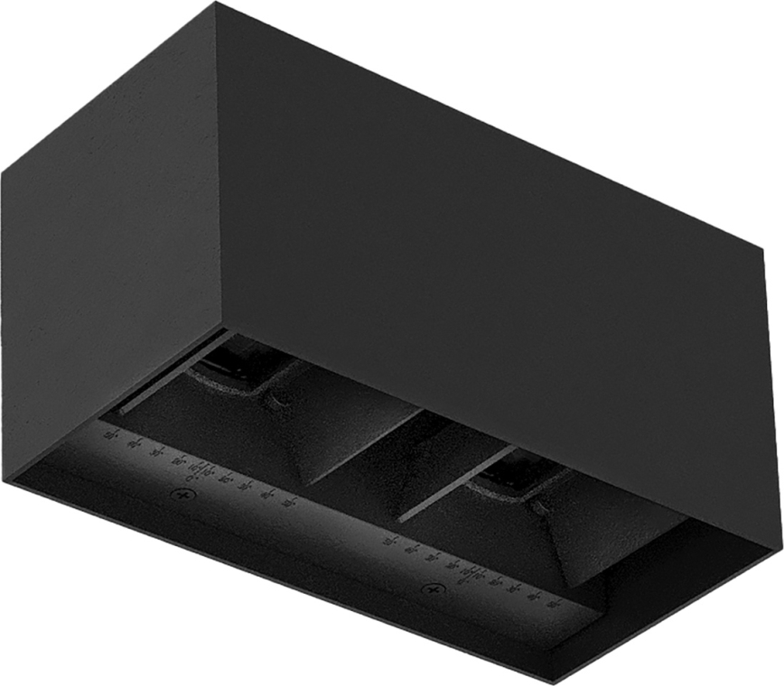 Brilagi - LED външно стенно осветително тяло DOUBLE CUBE LED/12W/230V, черно, IP65