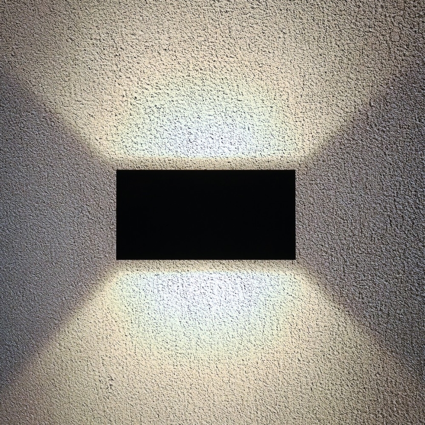 Brilagi - LED външно стенно осветително тяло DOUBLE CUBE LED/12W/230V, черно, IP65