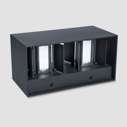 Brilagi - LED външно стенно осветително тяло DOUBLE CUBE LED/12W/230V, черно, IP65