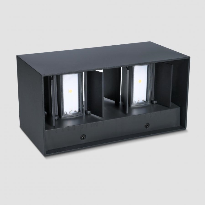 Brilagi - LED външно стенно осветително тяло DOUBLE CUBE LED/12W/230V, черно, IP65