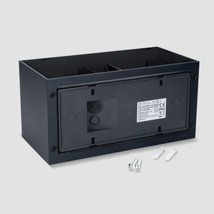 Brilagi - LED външно стенно осветително тяло DOUBLE CUBE LED/12W/230V, черно, IP65