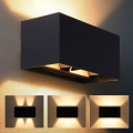 Brilagi - LED външно стенно осветително тяло DOUBLE CUBE LED/12W/230V, черно, IP65