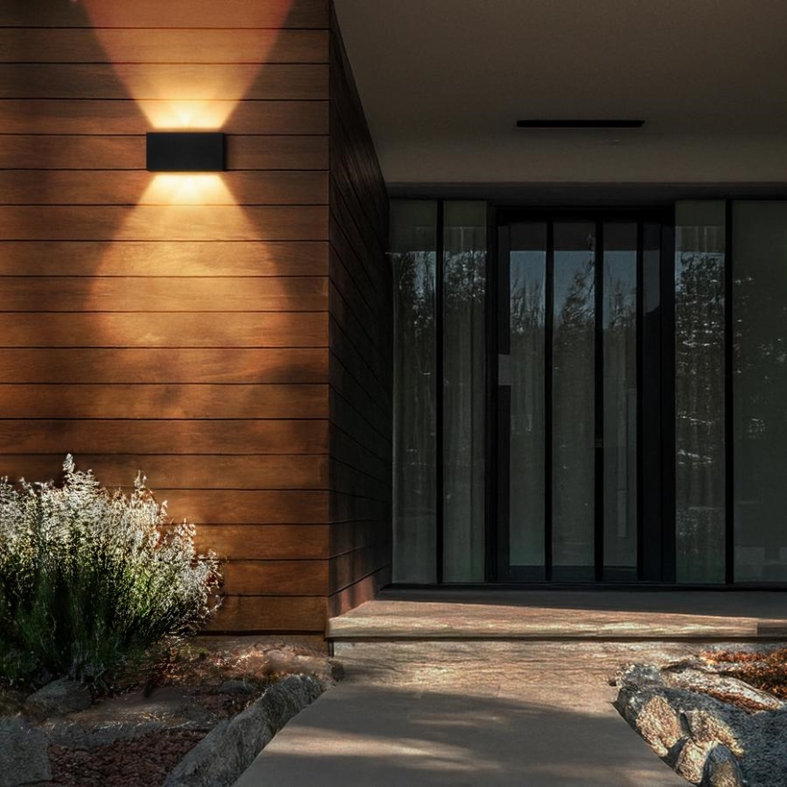 Brilagi - LED външно стенно осветително тяло DOUBLE CUBE LED/12W/230V, черно, IP65