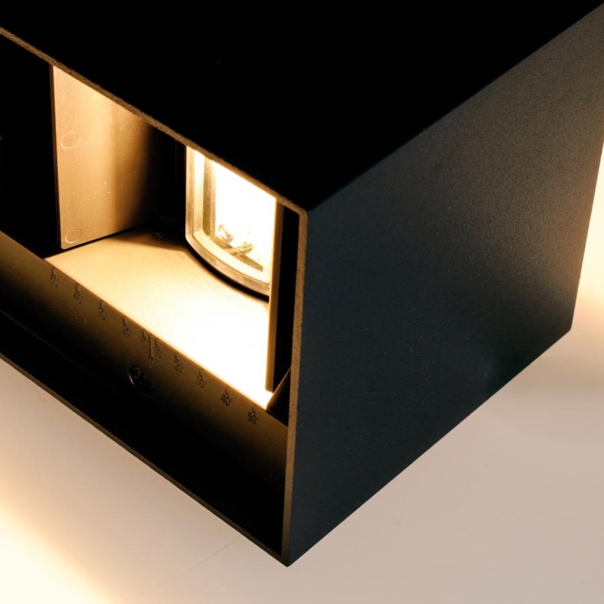 Brilagi - LED външно стенно осветително тяло DOUBLE CUBE LED/12W/230V, черно, IP65