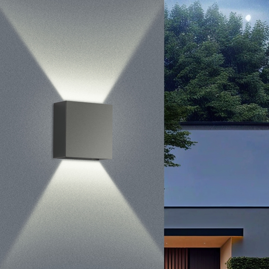 Brilagi - LED външно стенно осветително тяло DOUBLERAY LED/4W/230V антрацит IP65