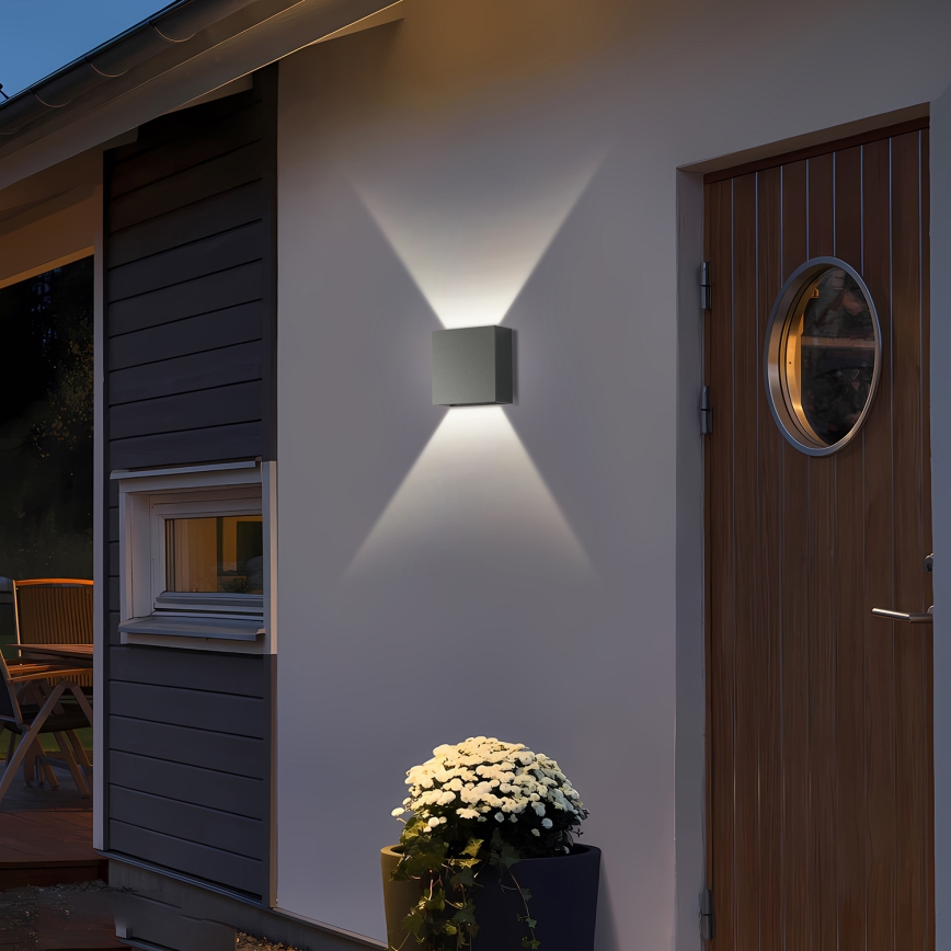 Brilagi - LED външно стенно осветително тяло DOUBLERAY LED/4W/230V антрацит IP65